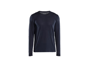UV-protected Long-sleeved Function T-shirt - Dark navy blue - 4XL