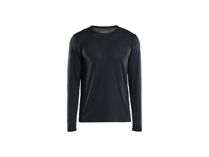 UV-protected Long-sleeved Function T-shirt - Black - 4XL