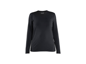 Women's UV-protected Long-sleeved Function T-shirt - Black - L