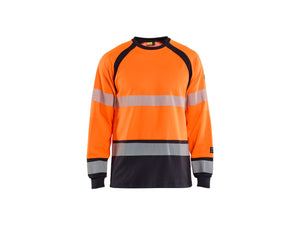 Long-sleeved T-shirt Multinorm - Orange/Navy blue - 4XL