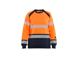 Women's Sweatshirt Multinorm - Orange/Navy blue - L