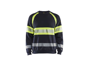 Multinorm sweatshirt - Navy blue/Hi-vis yellow - 4XL