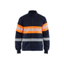 Multinorm sweatshirt with zip - Navy blue/Orange - 4XL