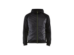 Hybrid sweater - Black/Hi-vis yellow - 4XL