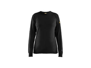 Women’' Flame-Resistant T-Shirt Long Sleeve - Black - L