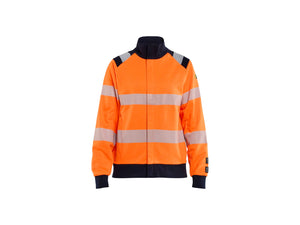 Women’s Multinorm Hi-Vis Sweatshirt Zip - Orange/Navy blue - L