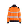 Women’s Multinorm Hi-Vis Sweatshirt Zip - Orange/Navy blue - L