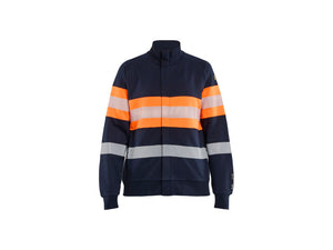 Women’s Multinorm Hi-Vis Sweatshirt Zip - Navy blue/Orange - L