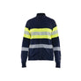 Women’s Multinorm Hi-Vis Sweatshirt Zip - Navy blue/Hi-vis yellow - L