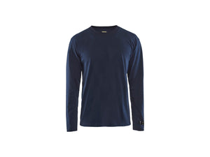 Flame resistant long-sleeve t-shirt - Navy blue - 4XL