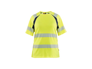 Women’s Hi-Vis T-shirt - Hi-vis yellow/navy blue - L