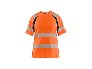 Women’s Hi-Vis T-shirt - Orange/Navy blue - L