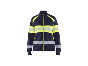 Women’s Hi-Vis Sweatshirt - Navy blue/Hi-vis yellow - L