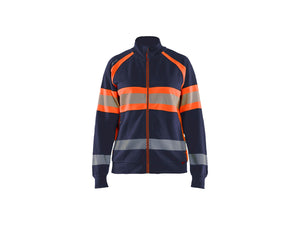 Women’s Hi-Vis Sweatshirt - Navy blue/Orange - L