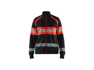 Women’s Hi-Vis Sweatshirt - Black/Red hi-vis - L