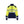 Women’s Hi-Vis Sweatshirt with zipper - Hi-vis yellow/navy blue - L