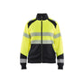 Women’s Hi-Vis Sweatshirt with zipper - Hi-vis yellow/Black - L