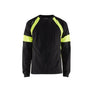 Long sleeved T-shirt - Black/Hi-vis yellow - 4XL