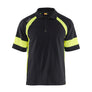 Polo Shirt with Hi-vis - Black/Hi-vis yellow - 4XL