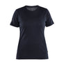 Women's Merino Wool T-shirt - Dark navy blue - L
