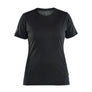 Women's Merino Wool T-shirt - Black - L