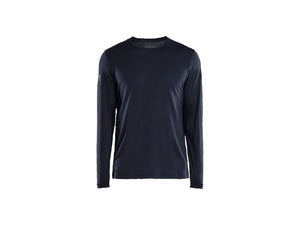 Long-sleeved Merino Wool T-shirt - Dark navy blue - 4XL