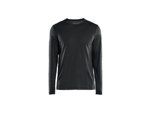 Long-sleeved Merino Wool T-shirt - Black - 4XL