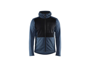 Hoodie with full-length zip - Numb Blue/Black - 4XL