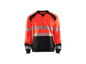 Hi-Vis Sweatshirt - Red hi-vis/black - 4XL