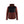 Womens's Hoodie with full-length zip - Burned Red/Black - L