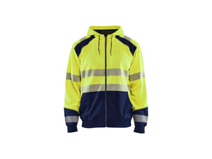 Hi-Vis Hoodie - Hi-vis yellow/navy blue - 4XL
