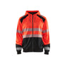 Hi-Vis Hoodie - Red hi-vis/black - 4XL