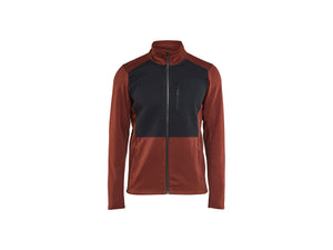Sweatshirt Full zip - Burned Red/Black - 4XL