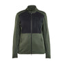 Women's sweatshirt full zip - Autumn green/Black - L
