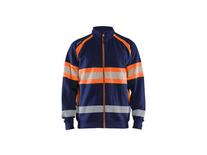 Hi-Vis Sweater - Navy blue/Orange - 4XL
