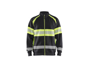 Hi-Vis Sweater - Black/Hi-vis yellow - 4XL