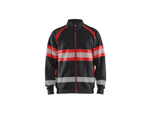 Hi-Vis Sweater - Black/Red hi-vis - 4XL