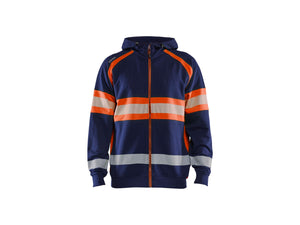 Hi-Vis Hoodie - Navy blue/Orange - 4XL