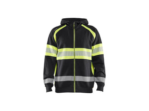 Hi-Vis Hoodie - Black/Hi-vis yellow - 4XL
