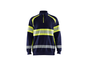 Hi-Vis Sweater - Navy blue/Hi-vis yellow - 4XL