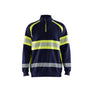 Hi-Vis Sweater - Navy blue/Hi-vis yellow - 4XL