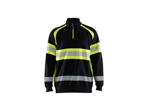 Hi-Vis Sweater - Black/Hi-vis yellow - 4XL
