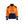 Hi-Vis sweatshirt with half zip - Orange/Navy blue - 4XL