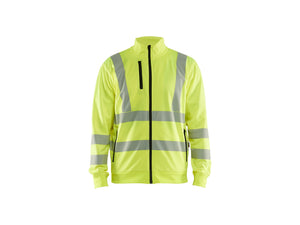 Hi-Vis Sweatshirt Full-zip - Hi-vis yellow - 4XL