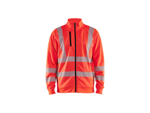 Hi-Vis Sweatshirt Full-zip - Red hi-vis - 4XL