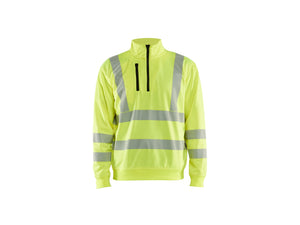 Hi-Vis Sweatshirt Half-zip - Hi-vis yellow - 4XL