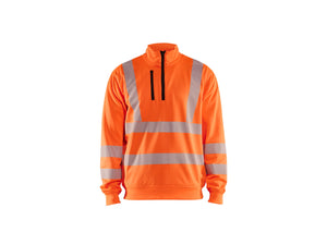 Hi-Vis Sweatshirt Half-zip - Orange - 4XL