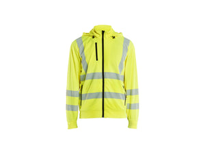 Hi-Vis Sweatshirt detachable hood - Hi-vis yellow - 4XL