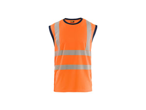 Hi-Vis Tank top - Orange/Navy blue - 4XL5XL