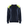 Sweatshirt - Dark navy blue/Hi-vis yellow - 4XL